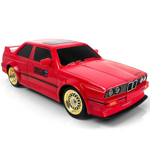 Remote Control Cars 1:16 Scale RC Drift Car 2.4Ghz 30KM/H High Speed 4WD RTR Racing Car with Drift Tires LED Lights 2PCS Rechargeable Batteries RC Sport Cars Toys for Adults Kids Gift,Red