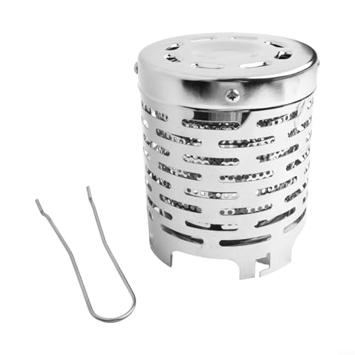 Chauffage de camping avec poignée en acier inoxydable pour chauffage extérieur, compatible avec divers réchauds et fours de camping