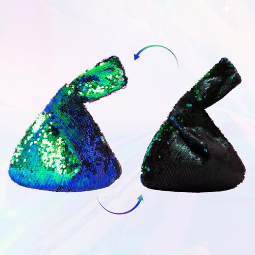 Image of Eternal Beauty Sequin Wristlet Bag, Reinforced Sparkly Evening Clutch for Wedding Guest, Cruise & Prom Mini Purse
