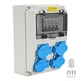 Herrselsam Wandverteiler mit Leitungsschutzschalter,Baustromverteiler mit...