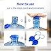 5 Gallon Water Jug Cap Reusable Silicone 5 Gallon Water Bottle Lids Leak-Proof Jug Cover, 5 Gallon Water Bottle Handle (4 Pcs Set)