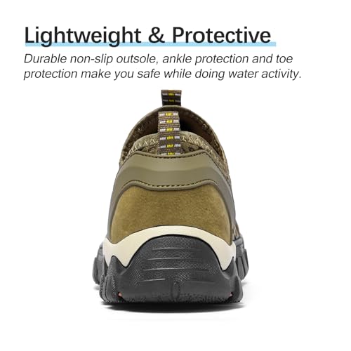 Image of Water Shoes Men Quick Drying Outdoor Hiking Barefoot Boat Footwear Aqua Shoes for Water Sport Waders Diving Hiking Sailing Travel Beach Wading Swimming Fishing Kayaking