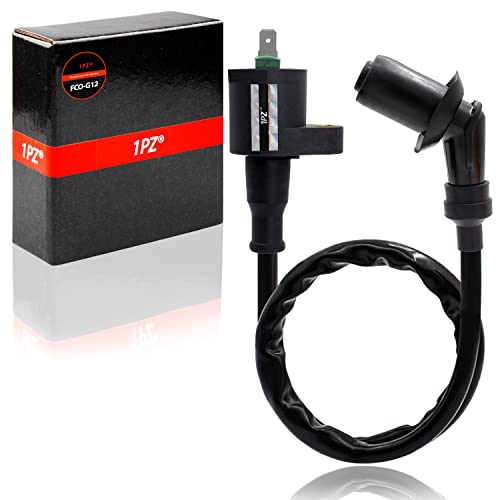 1PZ FCO-G12 Bougie Bobine d'Allumage remplacement pour Peugeot Buxy Citystar Django Elyseo Elystar JetForce Kisbee Looxor 50cc,GY6 4 temps 50cc 125cc 150cc...