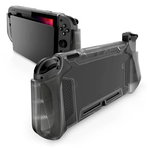 Image of Mumba Dockable Case for Nintendo Switch (2017 Release), [Blade Series] TPU Grip Protective Cover Case Compatible with Nintendo Switch Console and Joy-Con Controller (FrostBlack)