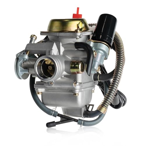 GY6 Carburetor 24mm for 125cc 150cc 4-Stroke Engines, Compatible with