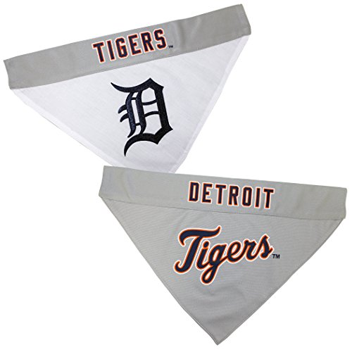 Pets First TIG-3217-S-M MLB Dog Bandana - Detroit Tigers Reversible Pet Bandana, Small/Medium, MLB Team Color