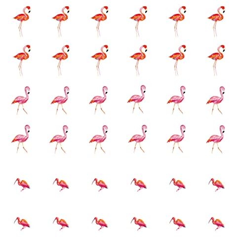 Adhesivo de pared de flamencos rosados estilo nórdico Cover