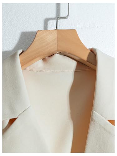 GORGLITTER Women's Sleeveless Belted Trench Coat Dressy Office Blazer Vest Jacket Lapel Neck Trendy Suit Waistcoat3