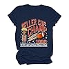 Women's Sports T-Shirt Gym Tops UK Geller Cup Shirt Friends TV Show Tee Football Trophy Graphic Tee Retro 1996 Geller Bowl Shirt Shirt Funny Thanksgiving Football Shirt Long Sleeved Womens (Navy, S) #3