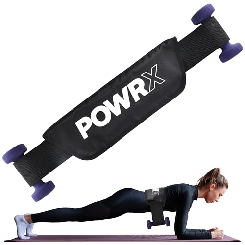 PowrX Verstellbarer Hip Thrust Gewichthebergürtel für Kurzhanteln - Bequemes und vielseitiges Fitnessstudio- für Männer und Frauen - Anfänger und Fortgeschrittene - Maximale Belastung 100 kg - Schwarz