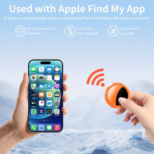 Image of 2 Pack Tracker Tags [Apple MFi Certified] Pair with Apple Find My (iOS Only) Bluetooth Air Smart Tags Key Finder Item Locator Waterproof Finder Worldwide Tracking for Pets Wallet Backpack Dogs Luggage
