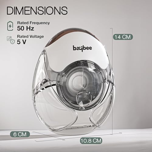 Image of Baybee Lactolux Wearable Electric Breast Pump for Mothers | Portable Electric Breast Milk Pump with 3 Modes & 12 Level Enhanced Suction Power | Automatic Hands Free Breast Pump Electrical with Smart LED Display with USB Charging & Massage Mode | Leak-Proof Design & Breast Shield of 24mm, 21mm, 18mm Flange Sizes | Cordless 450MmHg /50HZ, 150ml BPA-Free Milk Cup, Quiet & Compact (Multicolor)