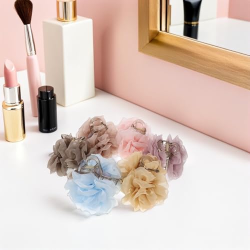 Pinces à cheveux camélia légères qui maintiennent le chignon sans glisser