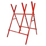 Mkienhy Log saw horse adjustable & folding sawhourse, heavy duty log holder for cutting wood, lightweight and portable steel saw stand easy handle