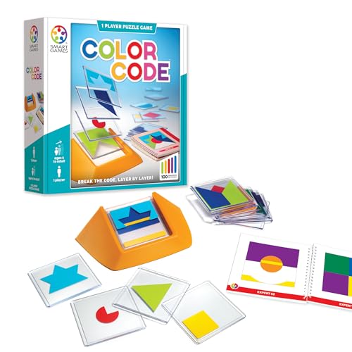 Image of SmartGames Color Code Cognitive Skill-Building Puzzle Game Featuring 100 Challenges for Ages 5 - Adult