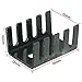 FMHXG 30PCS Electronic to 220 Heat Sink Insulation Pad 19x15x10MM Aluminum Profile Aluminum Heat Sink Transistor Black