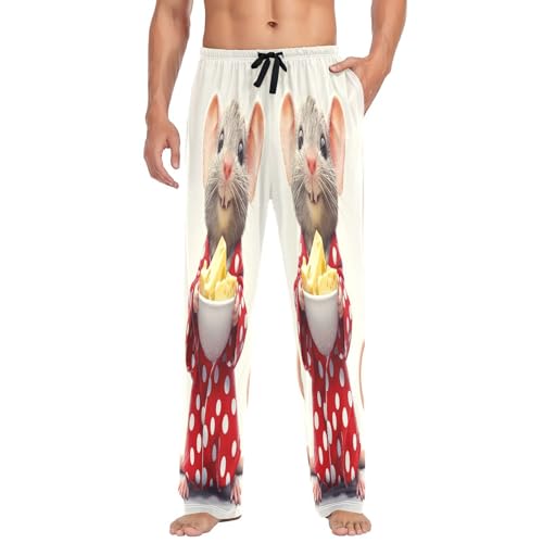 Pantalon de pyjama pour homme avec cordon de serrage ajustable S