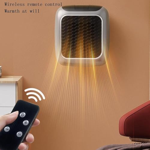 Chauffage en céramique de 800W compact et orientable avec télécommande sans fil
