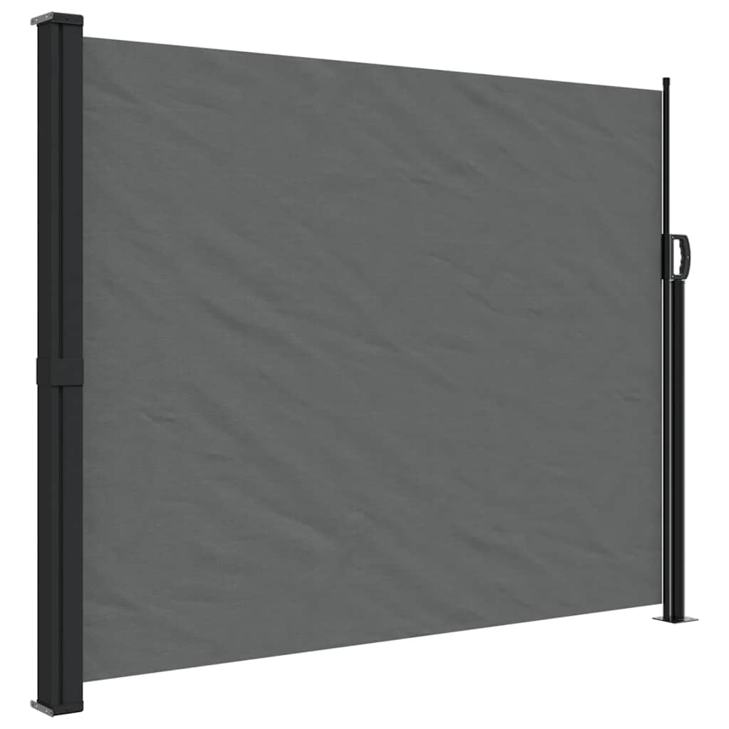 vidaXL Retractable Side Awning - Anthracite, Polyester, 160x500 cm - UV & Water- Privacy Screen for Gardens, Patios, Balconies — image 1
