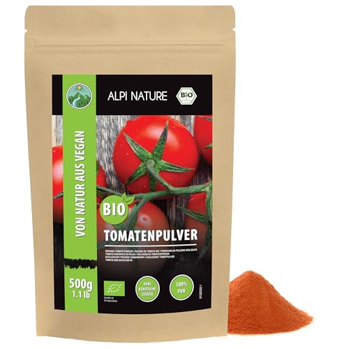 Alpi Nature Tomate Orgánico en Polvo 500g, Tomates Secos y Molidos, Condimento de Tomate en Polvo