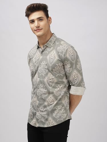 Image of BULLMER Trendy Regular Fit Striped Causal Full Sleeve Shirt for Men.