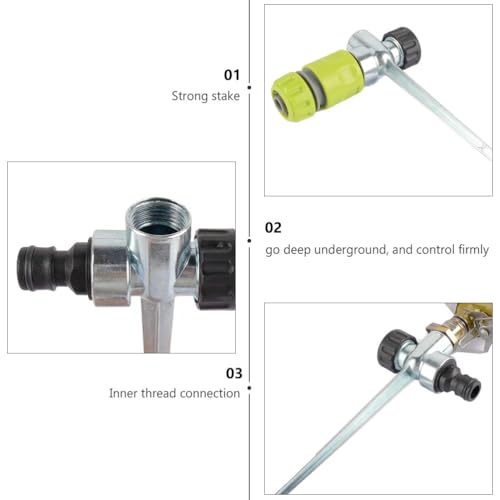 VICASKY Gartensprenger Rasenbewässerung Rasensprenger Schmale Flächen Hängende Bewässerung Sprinklerkopf 3 stücke Rasensprinkler Erdspieß Sprinkler Spike Gartensprinkler Stabiler Einsatz Effektive