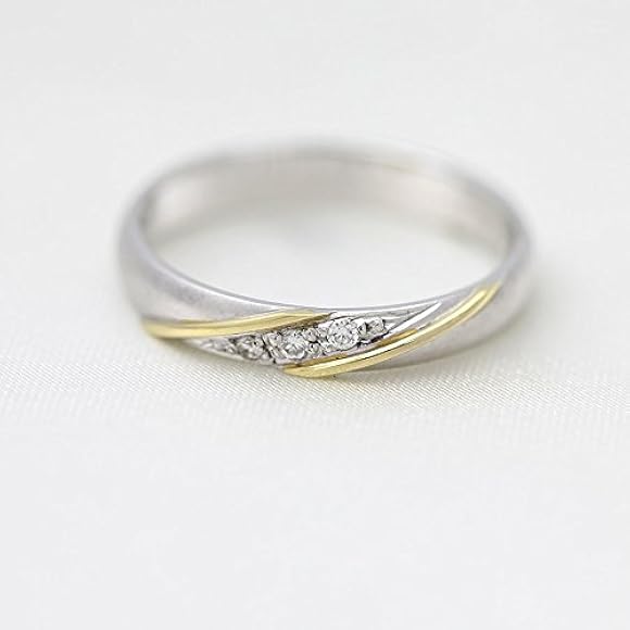 Amazon | 結婚指輪 K18イエローゴールド&K10ホワイトゴールド コンビ
