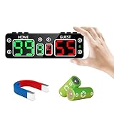 GAN XIN Cornhole Scoreboard,Battery Powered Ping Pong Score Keeper with Touchscreen Button&Top Button,LED Digital Electronic Scoreboard with Buzzer,Shuffleboard/Indoor Games & Sports(Black)