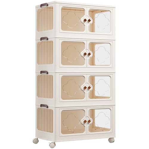 Cajas de almacenamiento con tapas, cajones de plástico apilables para organización de cocina y dormitorio, diseño versátil de 1/2/3/4/5 niveles para soluciones de almacenamiento en el hogar