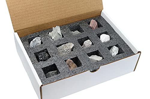 Image of EISCO Rock Cycle Kit - 12 Pieces - Metamorphic, Igneous & Sedimentary Rocks - 1 inch Specimens - Geology Activity for Ages 8+