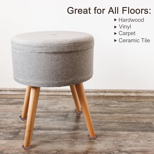 uxcell Chair Leg Floor Protectors, 4Pcs 2.5", Rubber Square Non-Slip Furniture Pads - Image 4