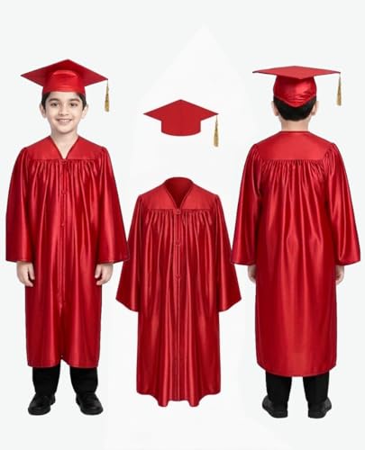 Image of ITSMYCOSTUME Convocation Graduation Gown Costume Dress for Kids Complete Set (Gown,Cap) for Boys & Girls