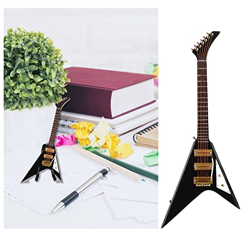 Guitare électrique Miniature, Guitare électrique Miniature en Bois avec Support Noir Mini Instrument de Musique… - Les Beatles, Paul McCartney, John Lennon, RIngo Starr, George Harrison Guitare électrique Miniature, Guitare électrique Miniature en Bois avec Support Noir Mini Instrument de Musique… – Image 7