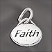 Charm - Faith Message Charm .925 Sterling Silver