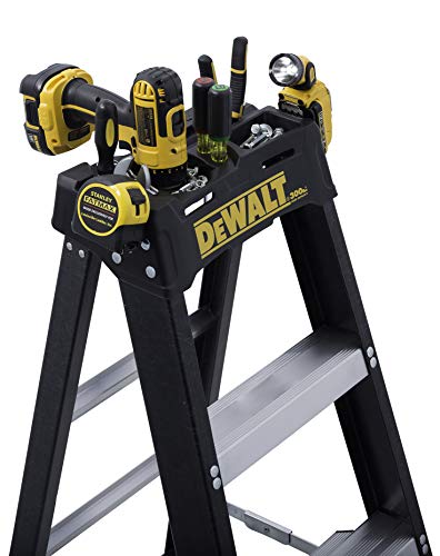DeWalt 8-Feet Fiberglass Stepladder, 300-Pound Duty Rating, DXL3010-08