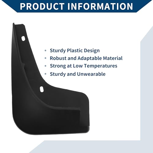 Image of Mud Flaps Splash Guards W /Mount Accessories for Mercedes-Benz Smart 2 Doors 2016-2021 Front and Rear Mud Guards 1 Set