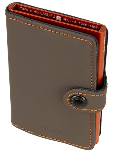 Image of Secrid miniwallet matte truffle orange dark