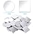 Round Square Mirror Tiles, Mini Size Circle Mirror, Small Square Mirror, DIY Mosaic Mirror Circles Tiles for Arts and Crafts Projects, Traveling, Framing, Room Home Decor (200)