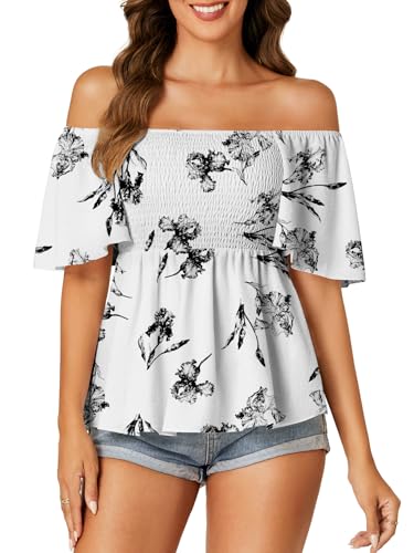 Image of LYANER Women's Square Neck Cute Peplum Top