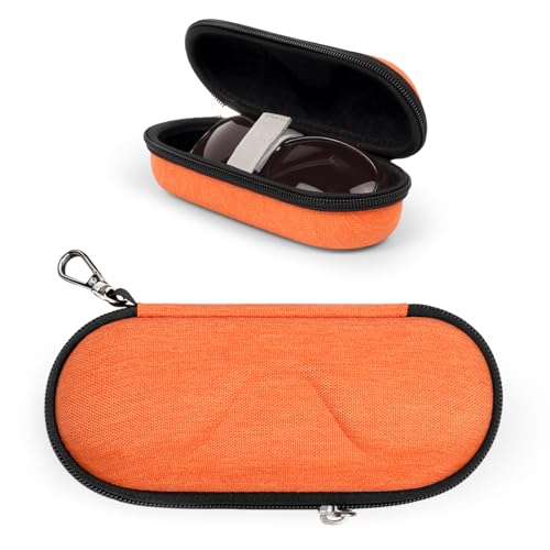 Image of Bukere Sunglasses Case, Hard Shockproof Glasses Case with Secure Strap & Carabiner Hook, Eyeglasses Storage Organizer