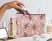 IWXYI Christmas Gingerbread Man Makeup Bags with Zipper,Pink Christmas Gingerbread Man Makeup Bag Zipper Pouch Travel Toiletry Gifts For Women