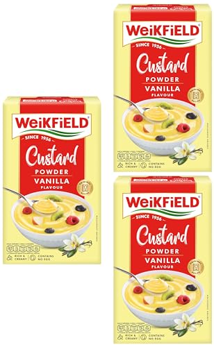 Image of Weikfield Custard Powder - Vanilla, 100g (Pack of 3)