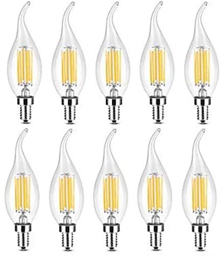 Lampe LED E14 C35 bougie blanche pack de 5 pour lustre de salon