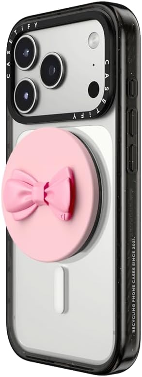 CASETiFY Snappy Grip Stand Compatible with Magsafe - Pink Bow