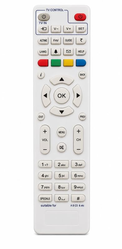 Compatible for Videocon D2H Set Top Box Remote Control | Durable ABS Body | Instant Response | Easy Setup | Long Range | Premium Built | White-image-26