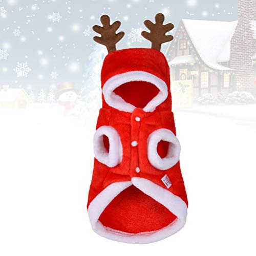 Roupa para cachorros-Adorable Pet Elk Clothes Ternos de festa de fantasia de Natal quente para cacho