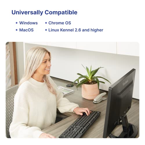 Image of Verbatim Slimline Wireless Keyboard 2.4GHz USB Plug-and-Play Numeric Keypad Adjustable Tilt Legs Wireless Full-Size Computer Keyboard Compatible with PC, Laptop -Frustration Free Packaging Black 70738