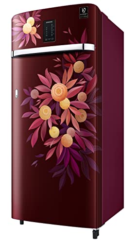 Image of Samsung 215L 4 Star Inverter Direct-Cool Single Door Digi-Touch Refrigerator Appliance (RR23C2E24NJ /HL,Orange Blossom Red)