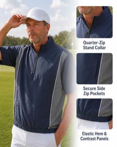 Kallspin Men's Short Sleeve Windbreaker