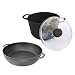 Produktbild BIOL Gusseisen Bräter und Topf Glas Deckel Induktion Pfanne kochen braten Pan Alle Herdarten Schmortopf 4BIG.fun Steak Fleisch Eintopf Fisch Braten 26 cm Durchmesser